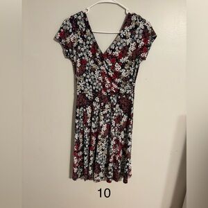 Kaileigh Red Flutter Sleeve Wrap Sundress
